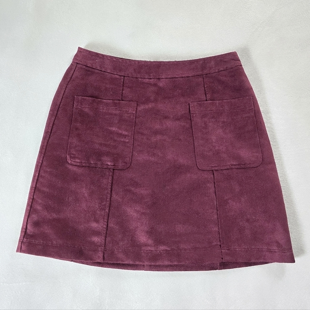 Old Navy▪️Suede A-Line Skirt in Wine Tasting
